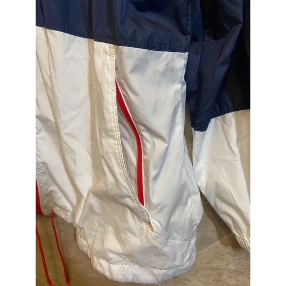 Columbia Women's Jacket Sz 1X Blue White Hooded Logo Flash Forward Windbreaker - Picture 10 of 15
